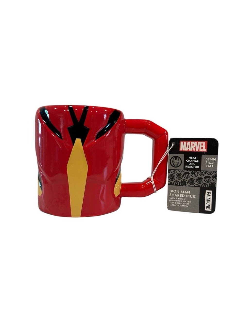 Marvel Iron Man Shaped Coffee Mug NEW Ceramic Mug Heat Change Arc Reactor